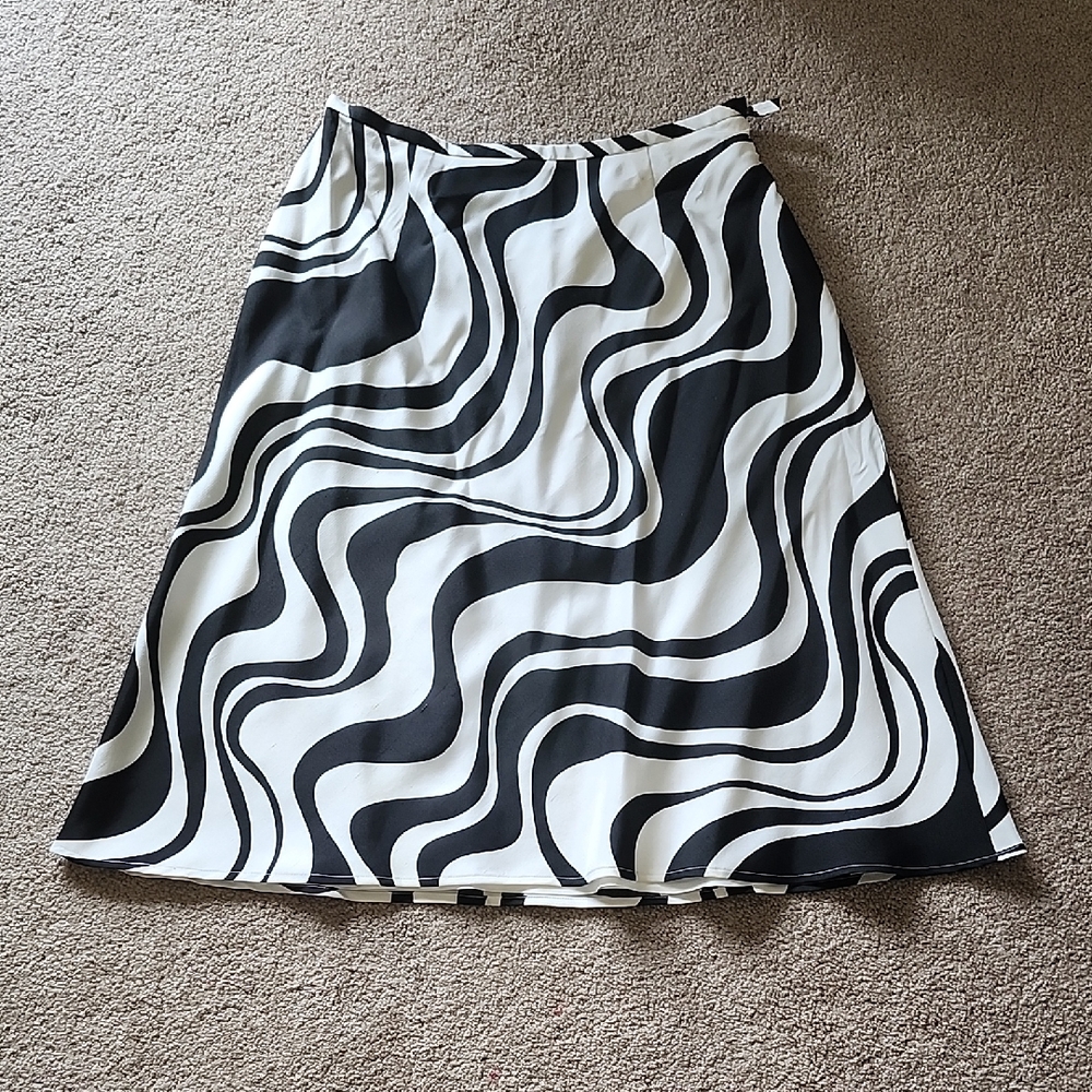 Element A-Line Black and White Cocktail Skirt